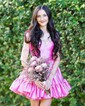 Unique Skater Taffeta Sweetheart Ruffle Homecoming Dresses