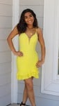 Tight Open Back V-neck Beaded Ruffle Homecoming Dresses