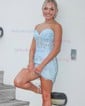 Tight Corset Sweetheart Lace Homecoming Dresses