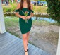 Off-The-Shoulder Ruched Bodycon Homecoming Dresses