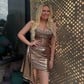Corset Sweetheart Metallic Bodycon Homecoming Dresses