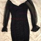 Strapless Bodycon Long Sleeve Ruffle Homecoming Dresses