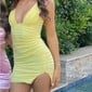 Tight Corset V-neck Ruched Homecoming Dresses With Split