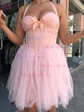 Ball Gown Halter Corset Tulle Homecoming Dresses