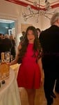 Puffy Backless Satin Homecoming Dresses