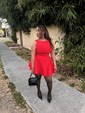 Puffy Backless Satin Homecoming Dresses