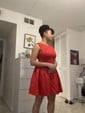 Puffy Backless Satin Homecoming Dresses