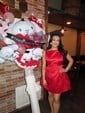 Puffy Satin Backless Homecoming Dresses