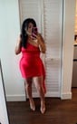 One Shoulder Satin Ruffle Bodycon Homecoming Dresses