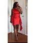 One Shoulder Satin Ruffle Bodycon Homecoming Dresses