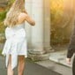 A-line Strapless Satin Homecoming Dresses With Bow