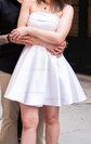 Puffy Strapless Lace-up Short Homecoming Dresses