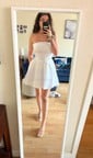 Puffy Strapless Lace-up Short Homecoming Dresses