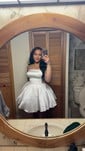 Puffy Strapless Lace-up Short Homecoming Dresses