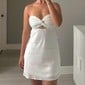 Tight Strapless Satin Cut Out Homecoming Dresses