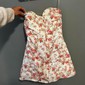 Floral Tight Strapless Satin Ruched Homecoming Dresses