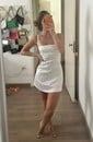 Cute Tight Square Neckline Satin Homecoming Dresses