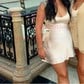 Casual Tight Satin Backless Homecoming Dresses