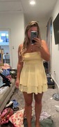 A-line Strapless Tiered Ruffle Homecoming Dresses