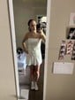 Tight Strapless Satin Ruched Homecoming Dresses