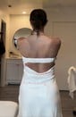 Tight Strapless Satin Ruched Homecoming Dresses