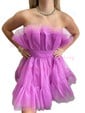 Ball Gown Strapless Tulle Ruched Homecoming Dresses