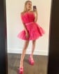 Ball Gown Strapless Tulle Ruched Homecoming Dresses