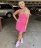 Cute Square Neckline Satin Bodycon Homecoming Dresses