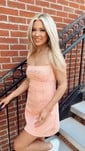 Cute Square Neckline Satin Bodycon Homecoming Dresses