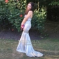 Trumpet/Mermaid Sweep Train Sweetheart Silk-like Satin Beading Prom Dresses