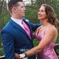 Mermaid V-neck Sparkly Sequin Prom Dresses With Appliques