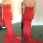 Trumpet/Mermaid Sweetheart Jersey Sweep Train Prom Dresses