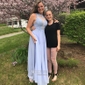A-line Illusion Chiffon Tulle Cut Out Prom Dresses With Appliques
