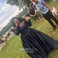 Ball Gown Off-the-shoulder Satin Modest Prom Dresses With Beading
