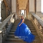 Black Ball Gown High Neck Tulle Backless Cut Out Prom Dresses