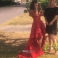 A-line Off-the-shoulder Asymmetrical Tulle Prom Dresses With Appliques