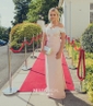 Mermaid Off-the-shoulder Stretch Crepe Modest Prom Dresses With Appliques
