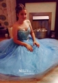Ball Gown Sweetheart Tulle Floor-length Lace Prom Dresses