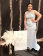 Mermaid Illusion Lace Satin Two Piece Prom Dresses With Appliques
