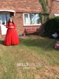 Ball Gown Illusion Tulle Modest Prom Dresses With Appliques