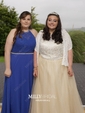 Ball Gown Illusion Lace Tulle Modest Prom Dresses