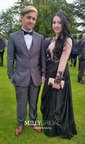 Black A-line Illusion Chiffon Tulle Prom Dresses With Appliques