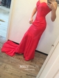 Mermaid Sweetheart Jersey Strapless Prom Dresses