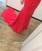 Trumpet/Mermaid Sweep Train Sweetheart Jersey Prom Dresses