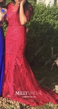 Mermaid Illusion Tulle Prom Dresses With Appliques