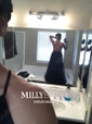 Black A-line V-neck Floor-length Tulle Prom Dresses With Split