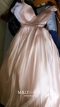 Ball Gown Off-the-shoulder Satin Prom Dresses With Beading