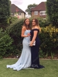 Mermaid Strapless Stretch Crepe Prom Dresses With Appliques