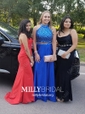 Black Sheath/Column Cowl Neck Floor-length Jersey Prom Dresses