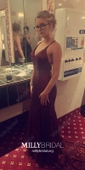Mermaid V-neck Backless Sparkly Sequin Prom Dresses